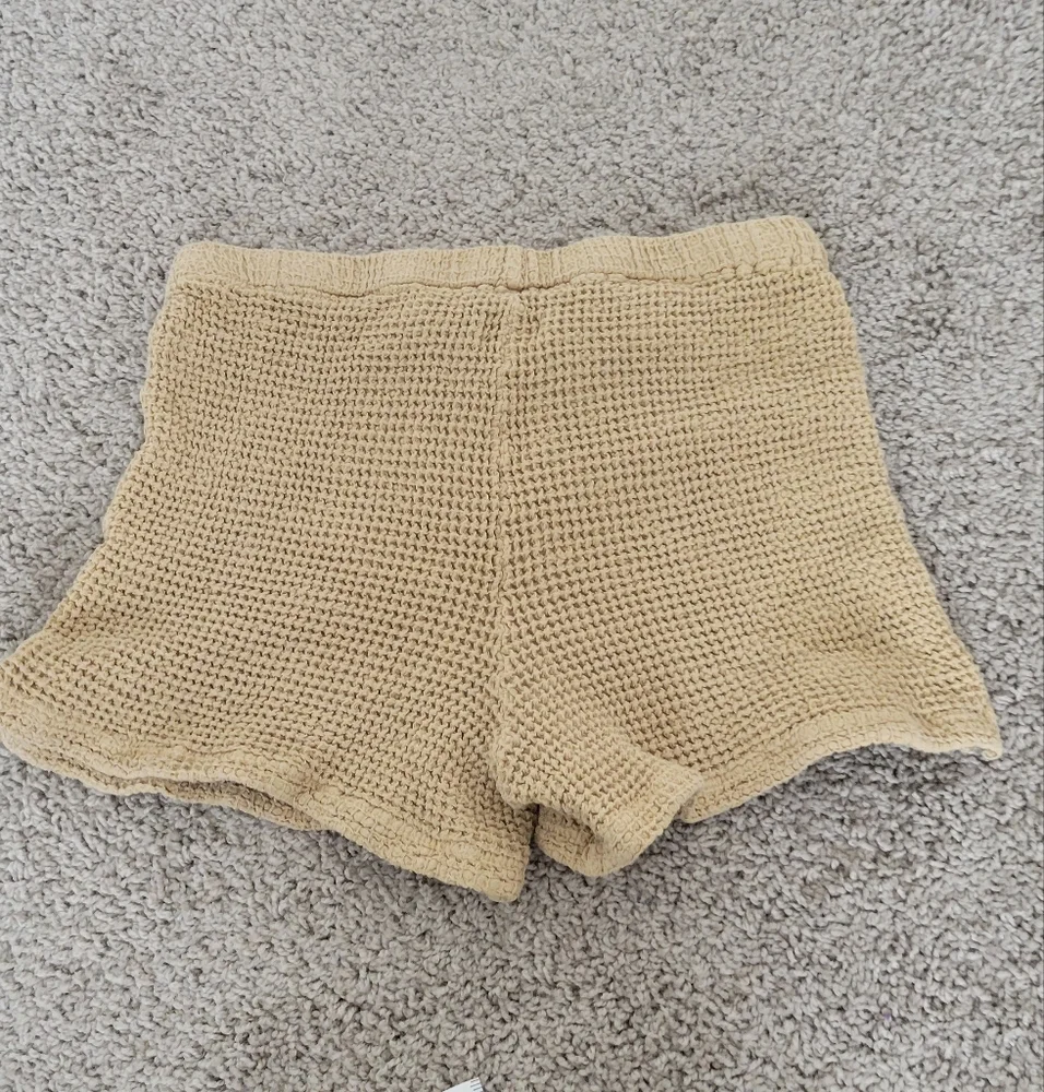 Anthropologie Donni Waffle Shorts Size Small